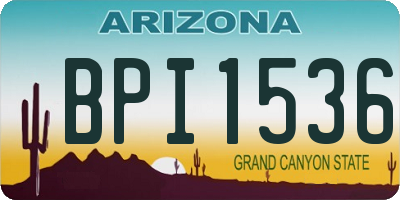 AZ license plate BPI1536