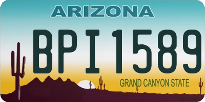 AZ license plate BPI1589