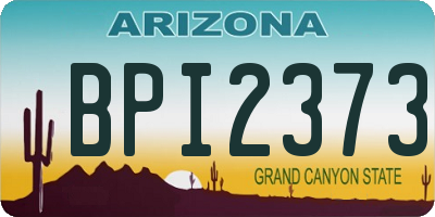 AZ license plate BPI2373