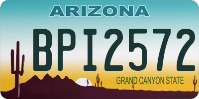 AZ license plate BPI2572