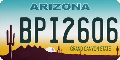 AZ license plate BPI2606