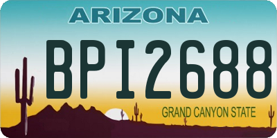 AZ license plate BPI2688
