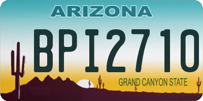 AZ license plate BPI2710