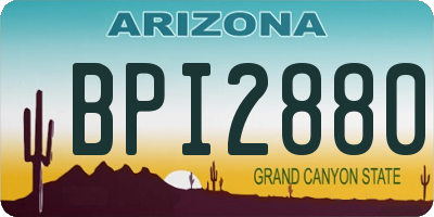 AZ license plate BPI2880
