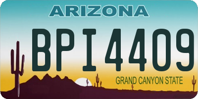 AZ license plate BPI4409
