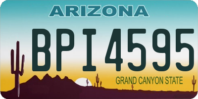 AZ license plate BPI4595