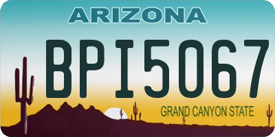 AZ license plate BPI5067