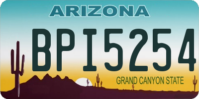 AZ license plate BPI5254