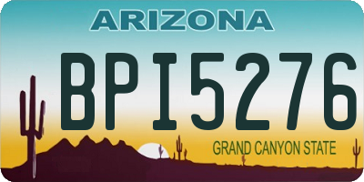 AZ license plate BPI5276