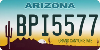 AZ license plate BPI5577
