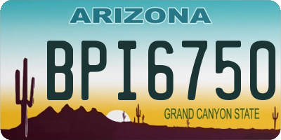 AZ license plate BPI6750