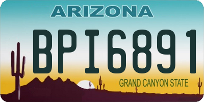 AZ license plate BPI6891