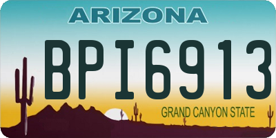 AZ license plate BPI6913