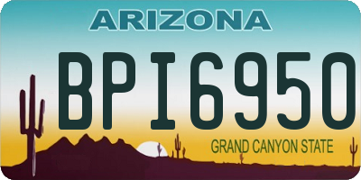 AZ license plate BPI6950