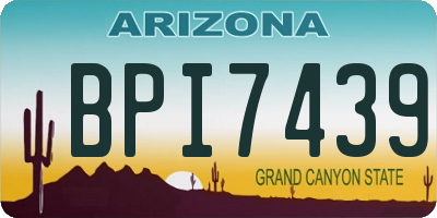 AZ license plate BPI7439
