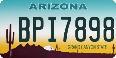 AZ license plate BPI7898