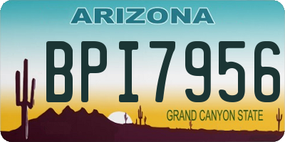 AZ license plate BPI7956