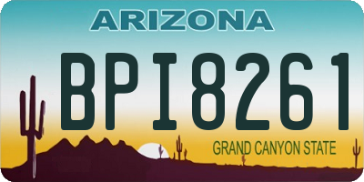 AZ license plate BPI8261