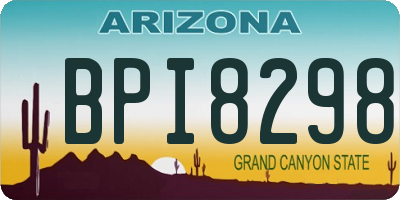 AZ license plate BPI8298