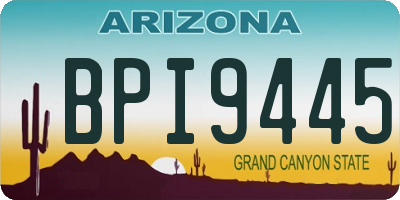 AZ license plate BPI9445