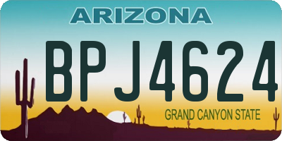 AZ license plate BPJ4624