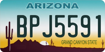 AZ license plate BPJ5591