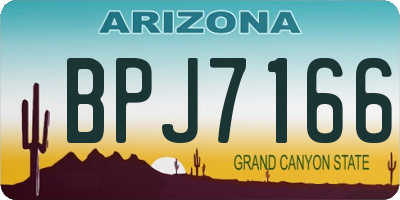 AZ license plate BPJ7166