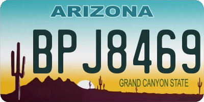 AZ license plate BPJ8469
