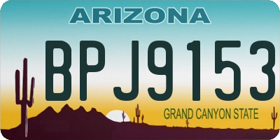 AZ license plate BPJ9153