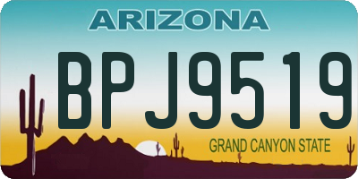 AZ license plate BPJ9519