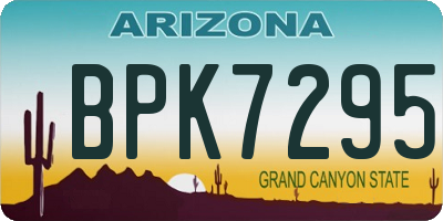 AZ license plate BPK7295