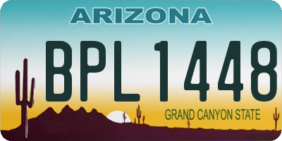 AZ license plate BPL1448