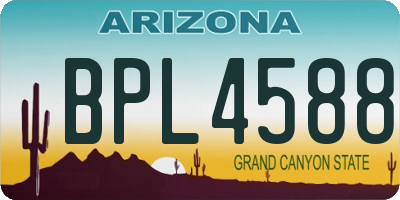 AZ license plate BPL4588