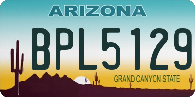 AZ license plate BPL5129