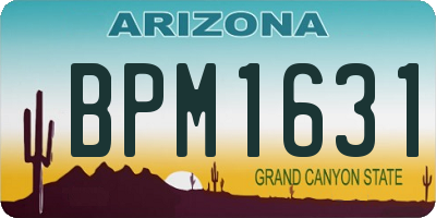 AZ license plate BPM1631