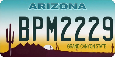 AZ license plate BPM2229