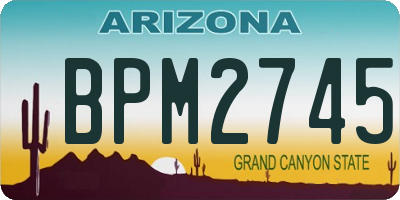 AZ license plate BPM2745