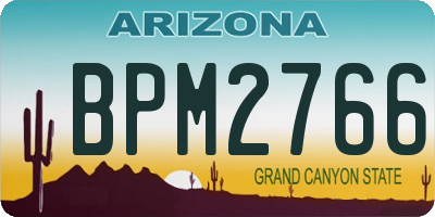AZ license plate BPM2766