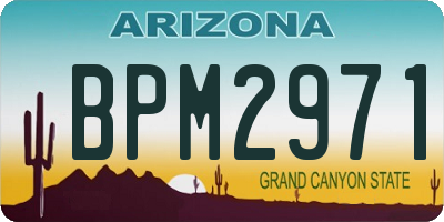 AZ license plate BPM2971
