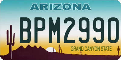 AZ license plate BPM2990