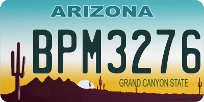 AZ license plate BPM3276