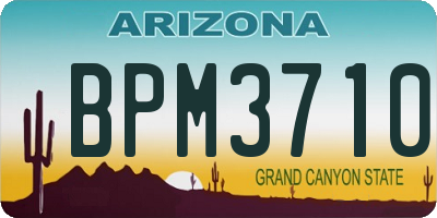 AZ license plate BPM3710
