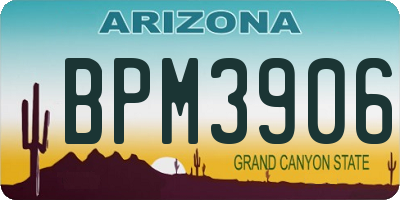 AZ license plate BPM3906