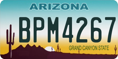 AZ license plate BPM4267
