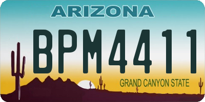 AZ license plate BPM4411