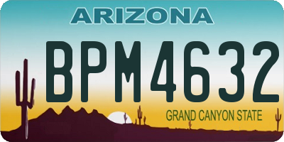 AZ license plate BPM4632