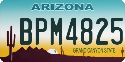 AZ license plate BPM4825