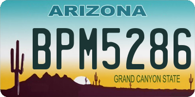 AZ license plate BPM5286