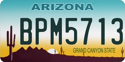 AZ license plate BPM5713