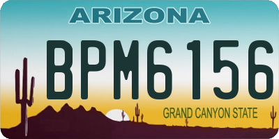 AZ license plate BPM6156